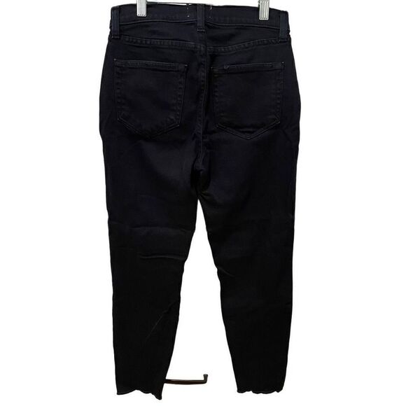 L’Agence Jeans Womens 25 Black Matador Skinny Leg Stretchy Raw Ankle Hem SAMPLE - Picture 2 of 6